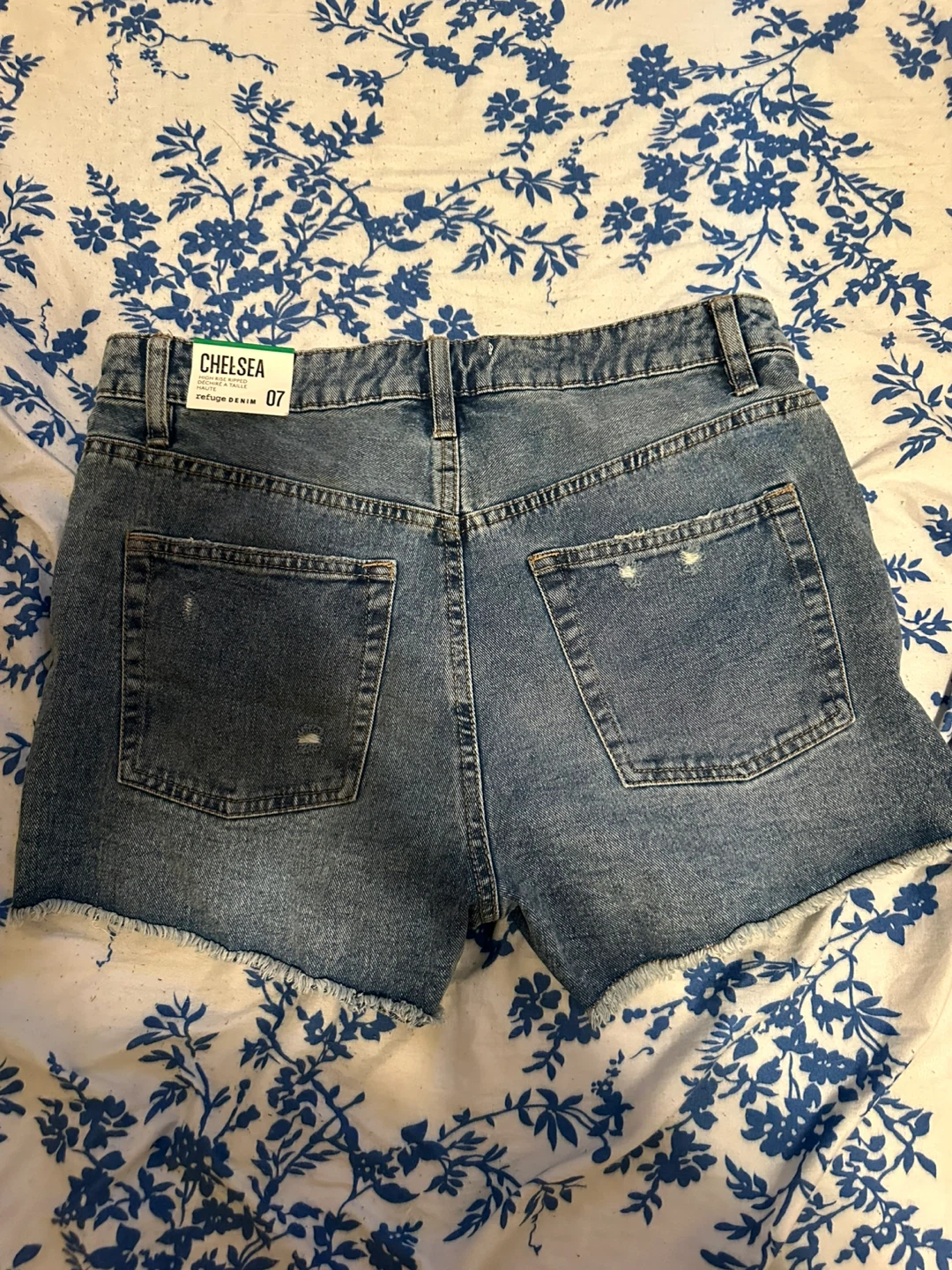 Denim Ripped Shorts - Size 7 - photo 3