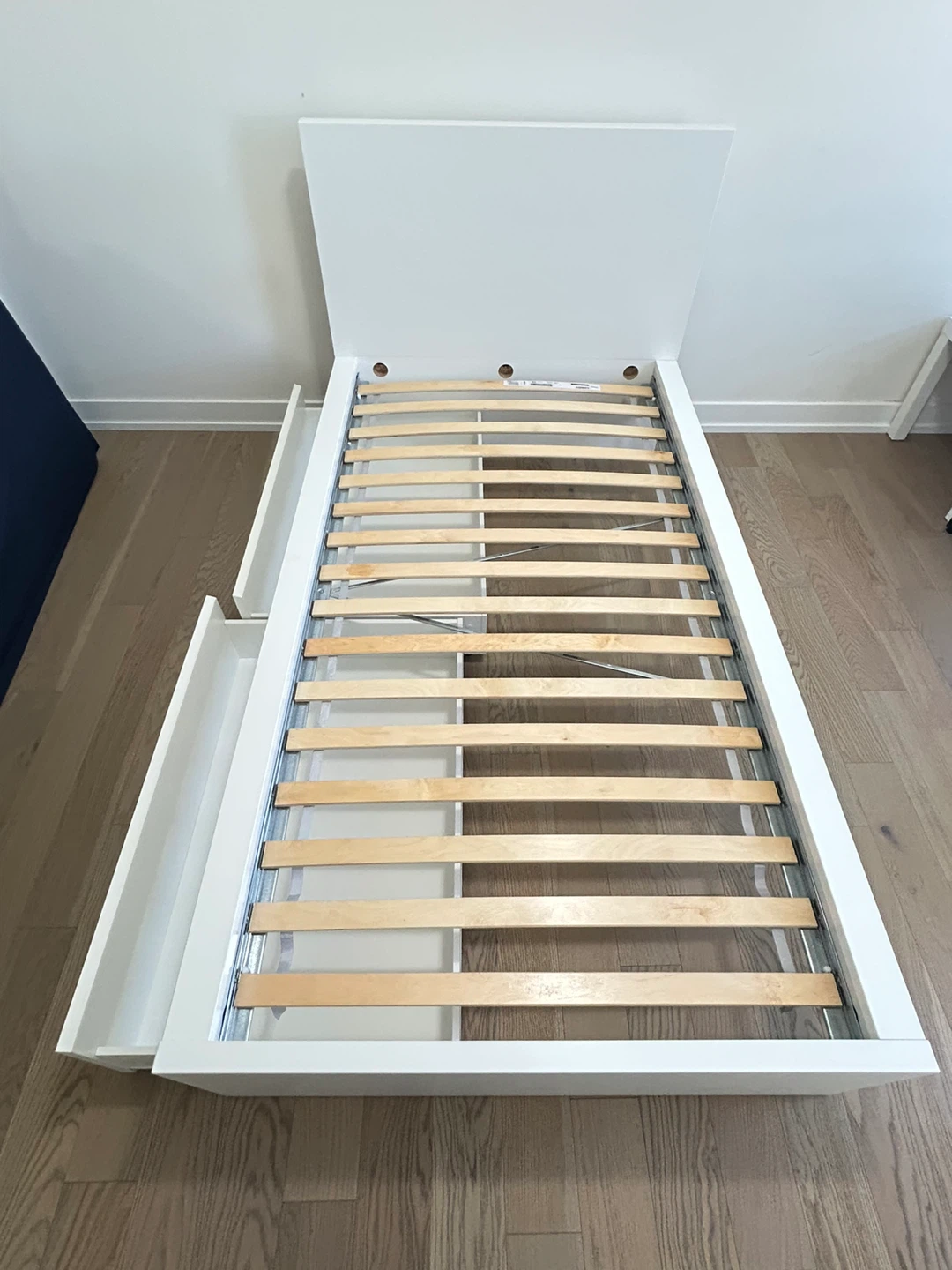 IKEA Malm Twin Bed Frame with 2 Drawers - White