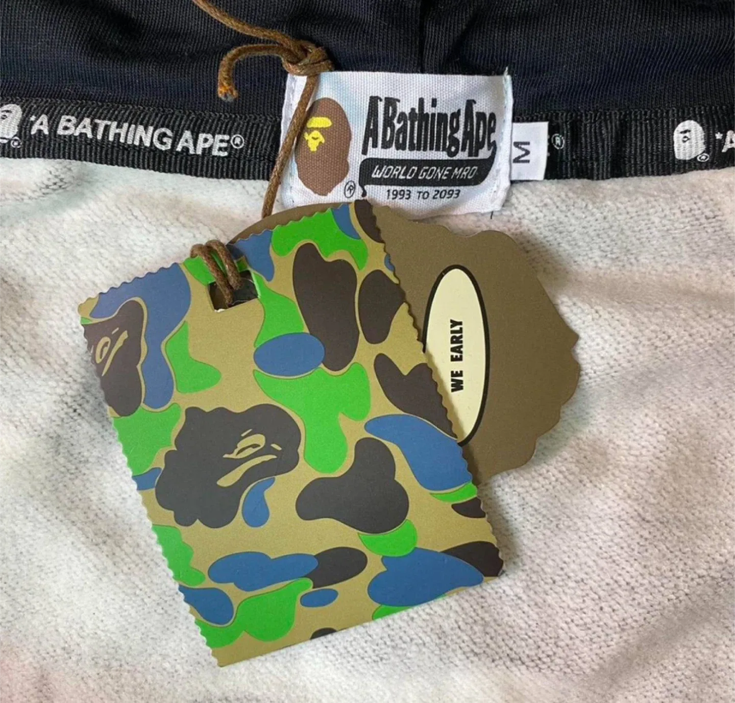 Bape Shark Full Zip Hoodie Black Camo WGM Double Hood image indicator(3)