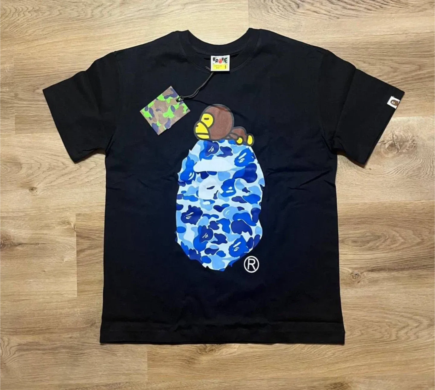Bape Baby Milo Blue Camo Black T-Shirt Men’s – NWT thumbnail