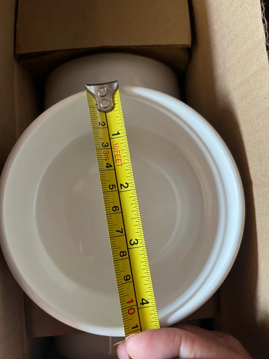 Set of 6 White Ceramic Bowls - NEW in Box image indicator(6)