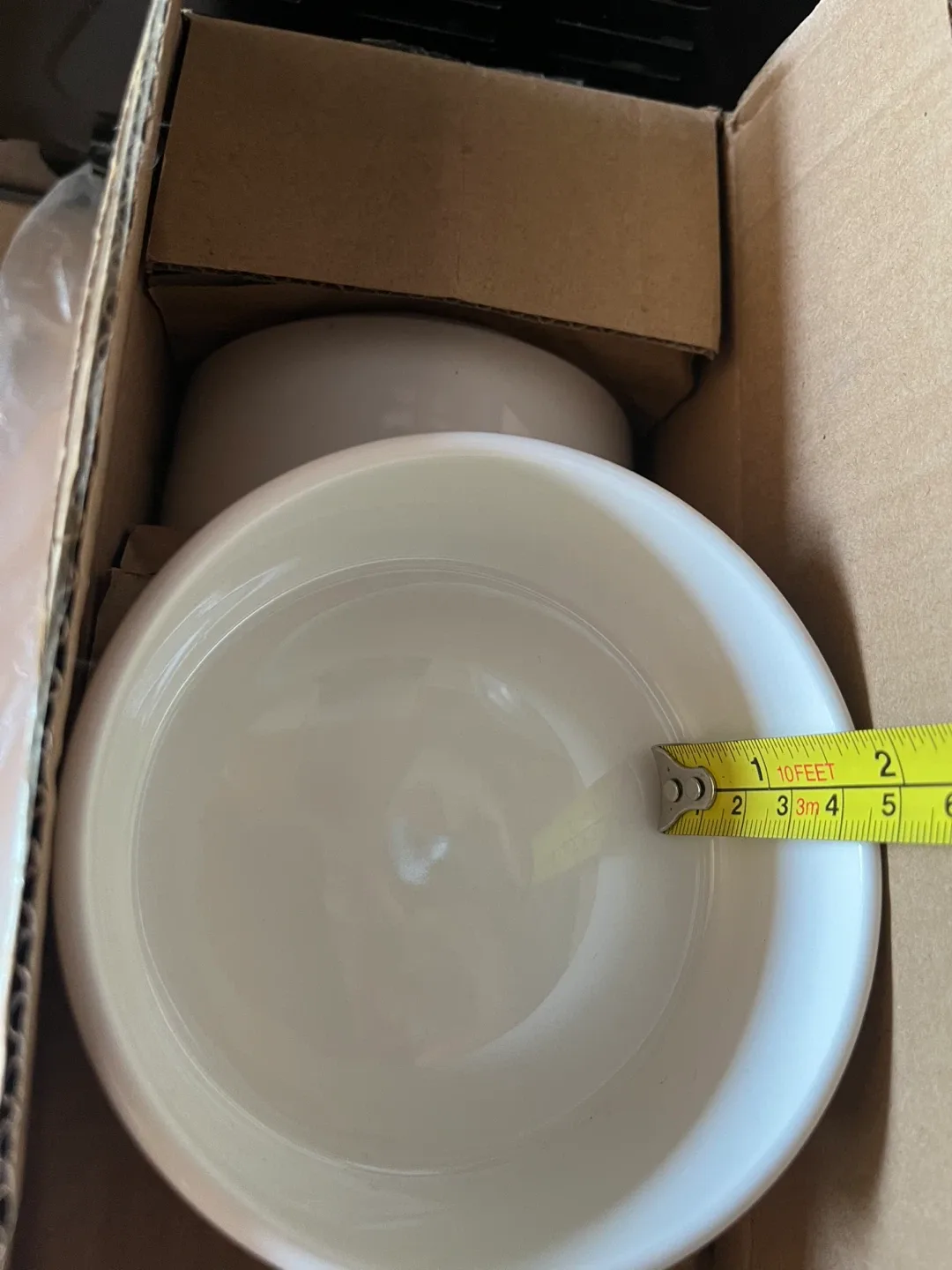 Set of 6 White Ceramic Bowls - NEW in Box image indicator(9)