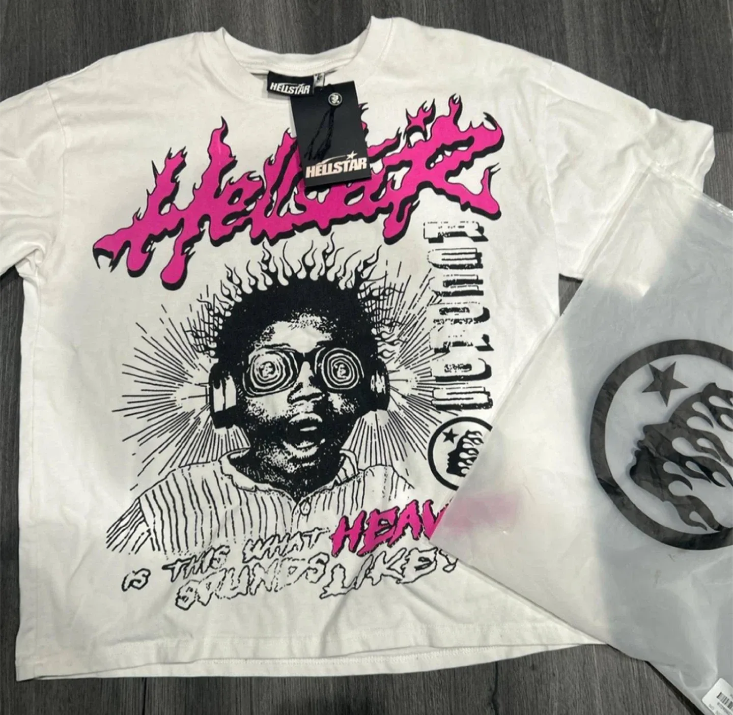 Hellstar White “This Is What Heaven Sounds Like” Graphic T-Shirt thumbnail