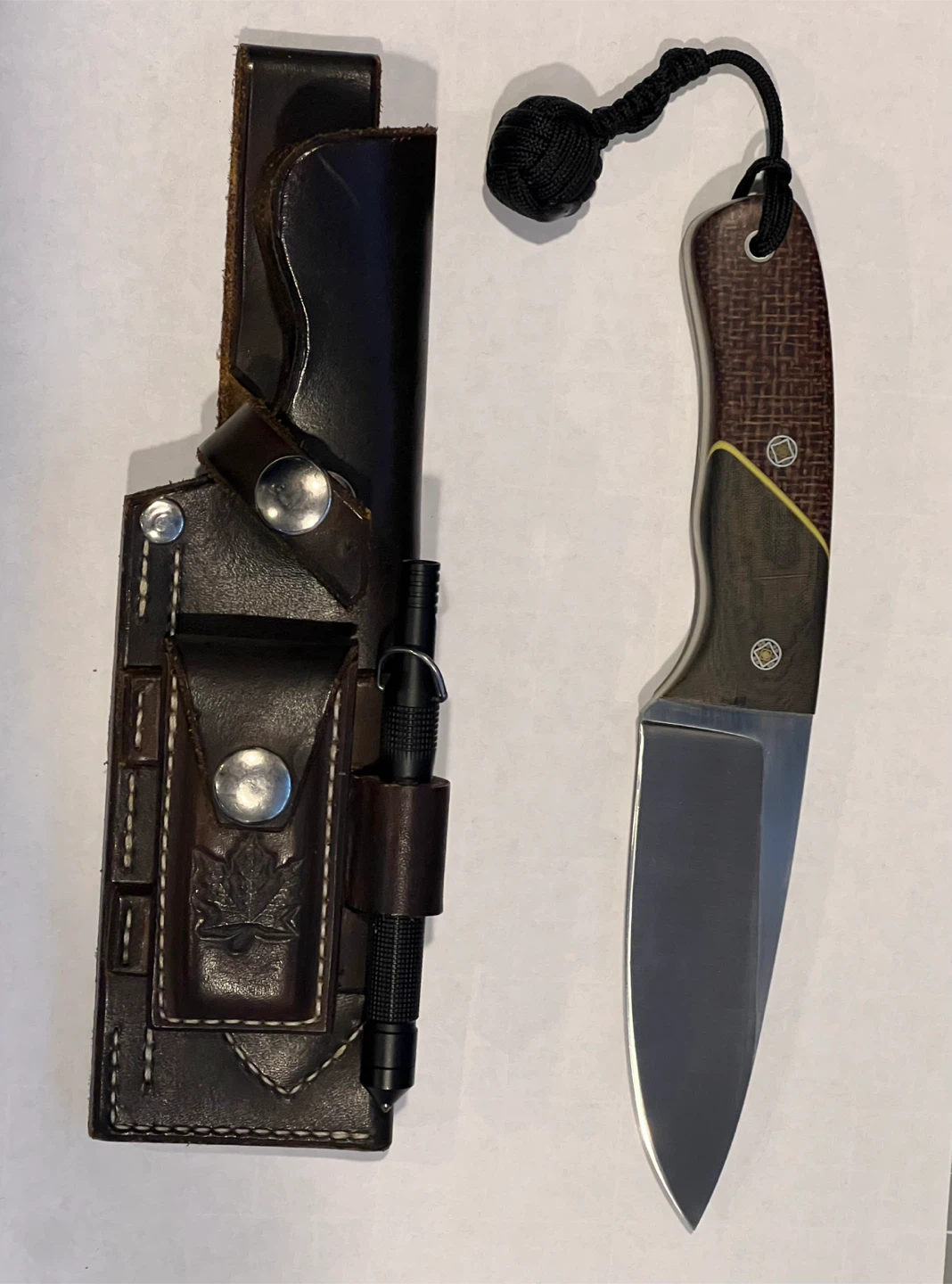 Custom Handmade Knife with Leather Sheath