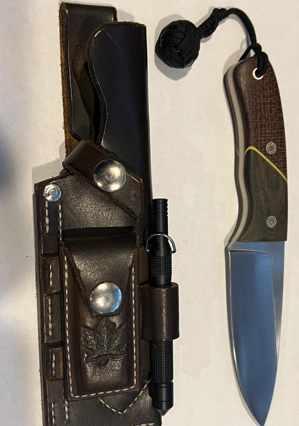 Custom Handmade Knife with Leather Sheath - photo 2