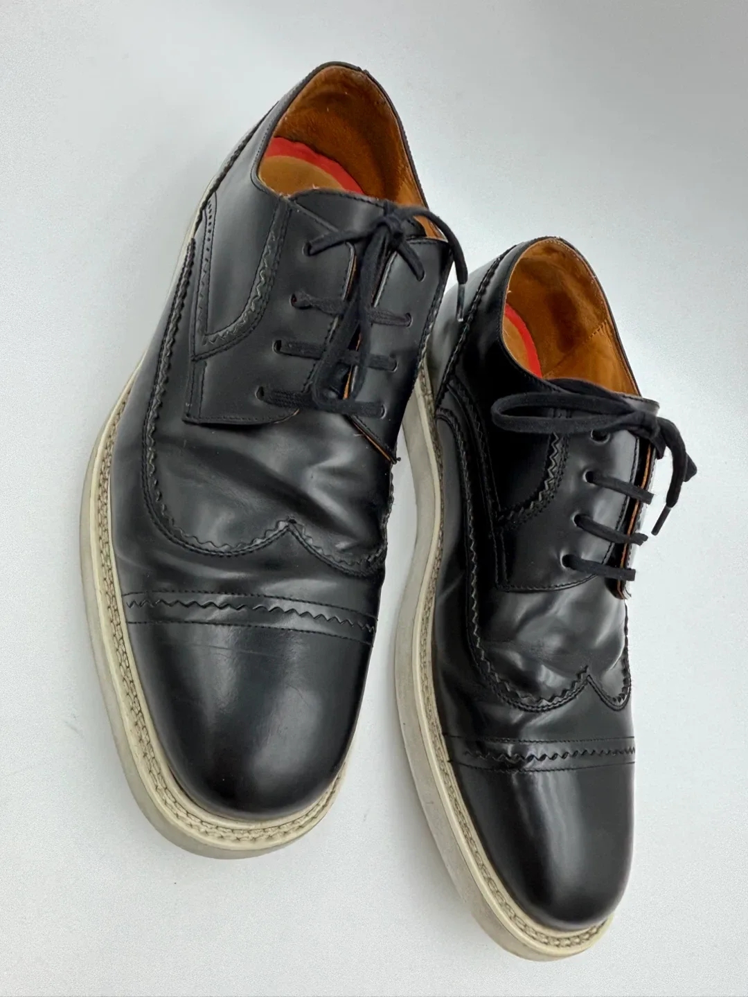 KENZO Mens Black Leather Dress Shoes Size 9 image indicator(3)