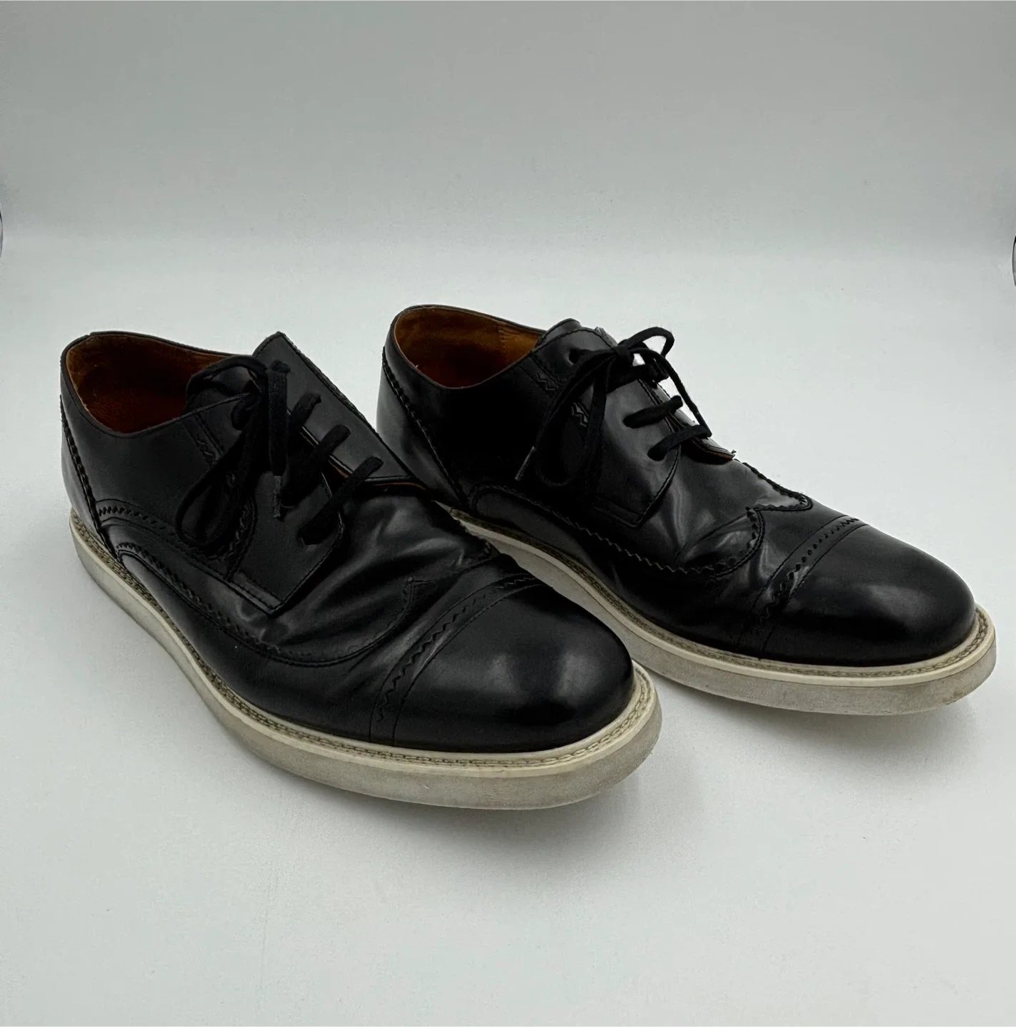 KENZO Mens Black Leather Dress Shoes Size 9 image indicator(5)