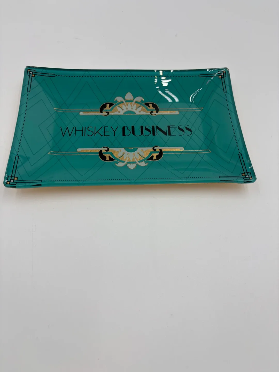 Whiskey Business Decorative Glass Tray thumbnail