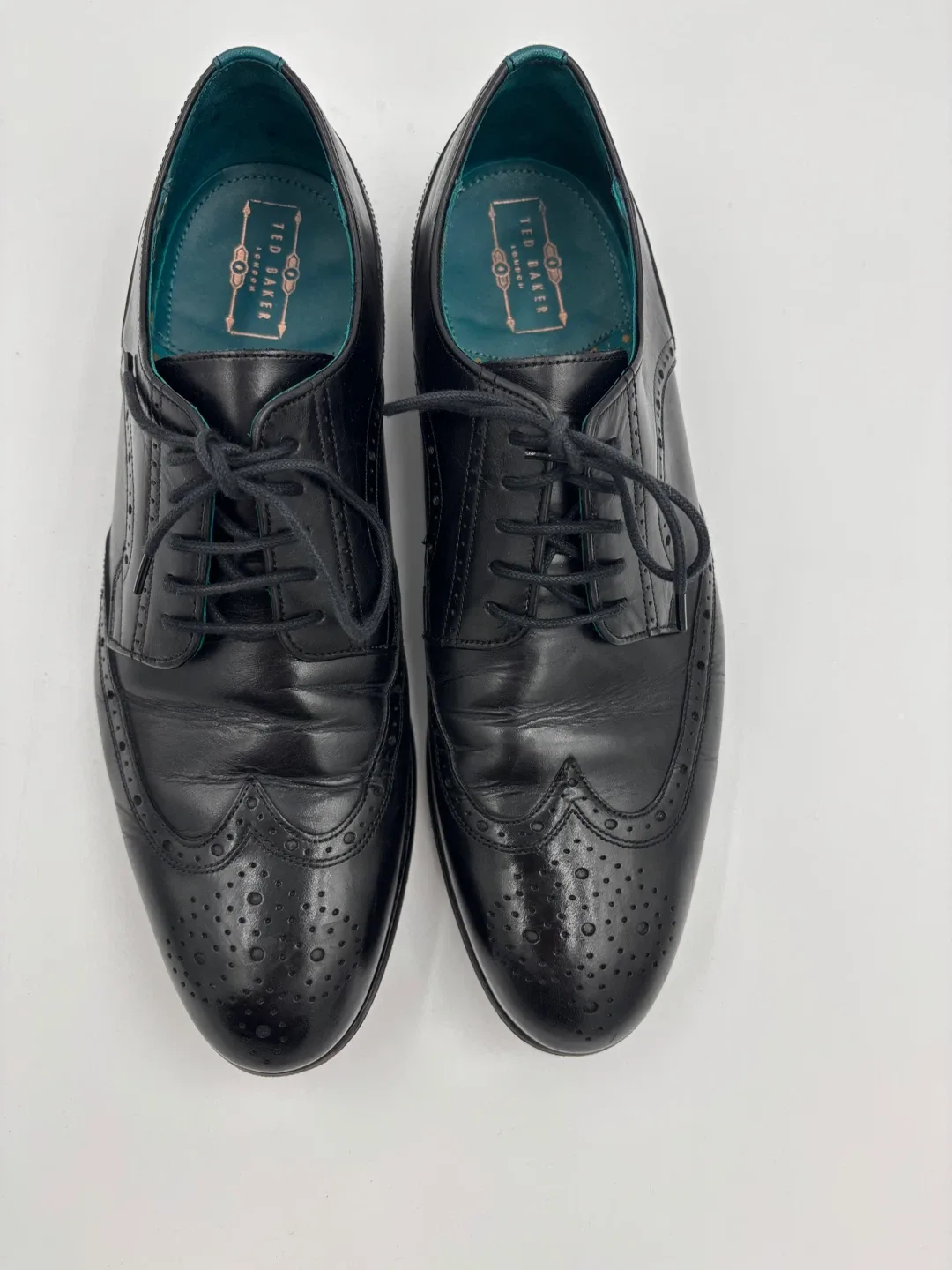 Ted Baker Leather Wingtip Oxford Dress Shoes Size 8 Mens (42) thumbnail