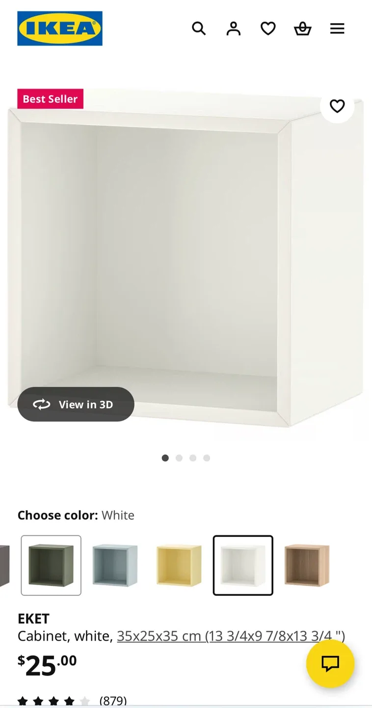 IKEA EKET White Cabinet - 35x25x35 cm thumbnail