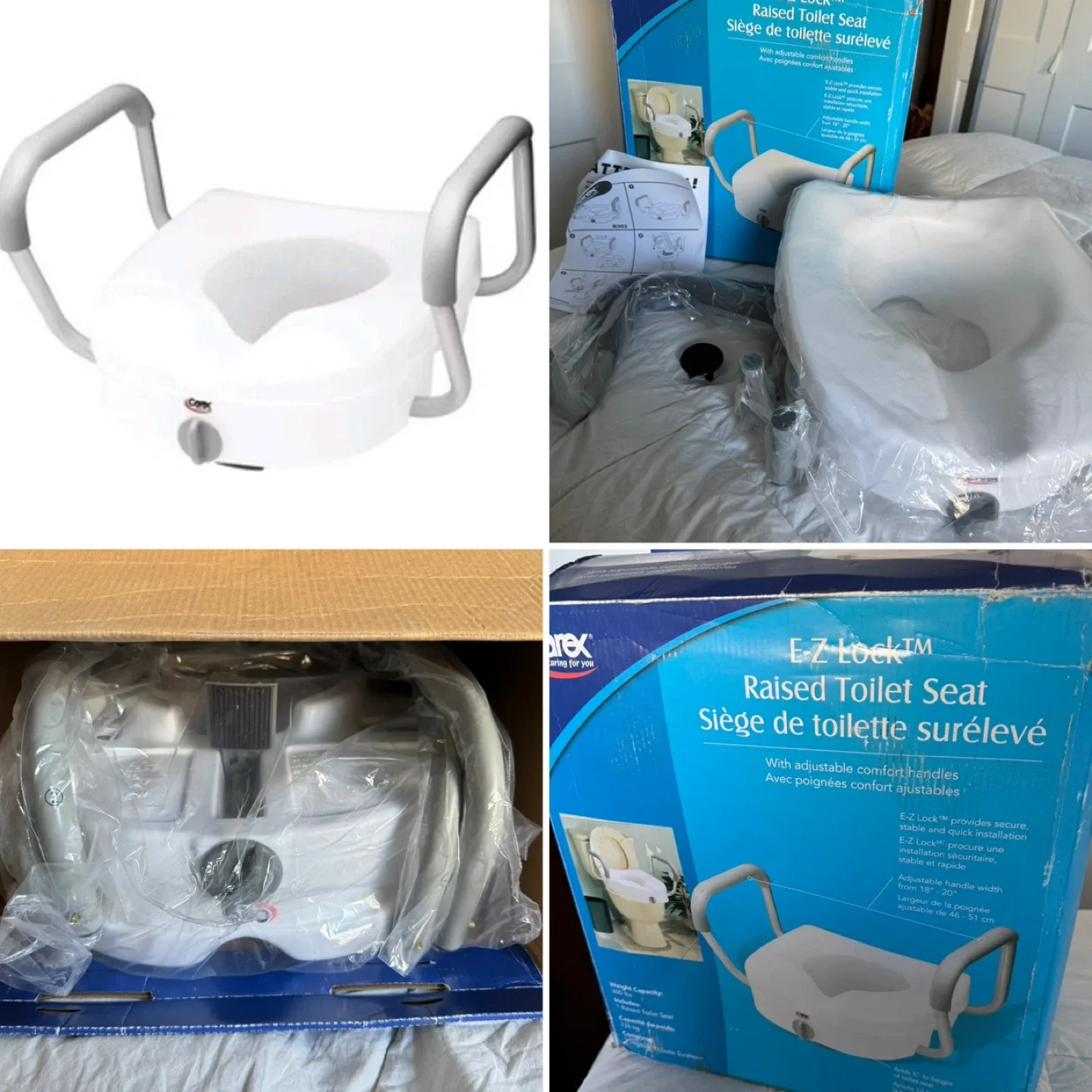 BRAND NEW 5” Toilet Seat Riser with Handles brand new in box thumbnail