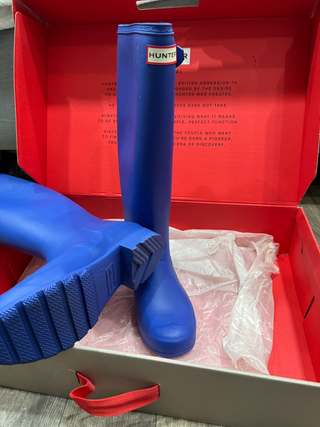 Hunter Original Tour Rain Boots - Bright Cobalt - US 8 - photo 3