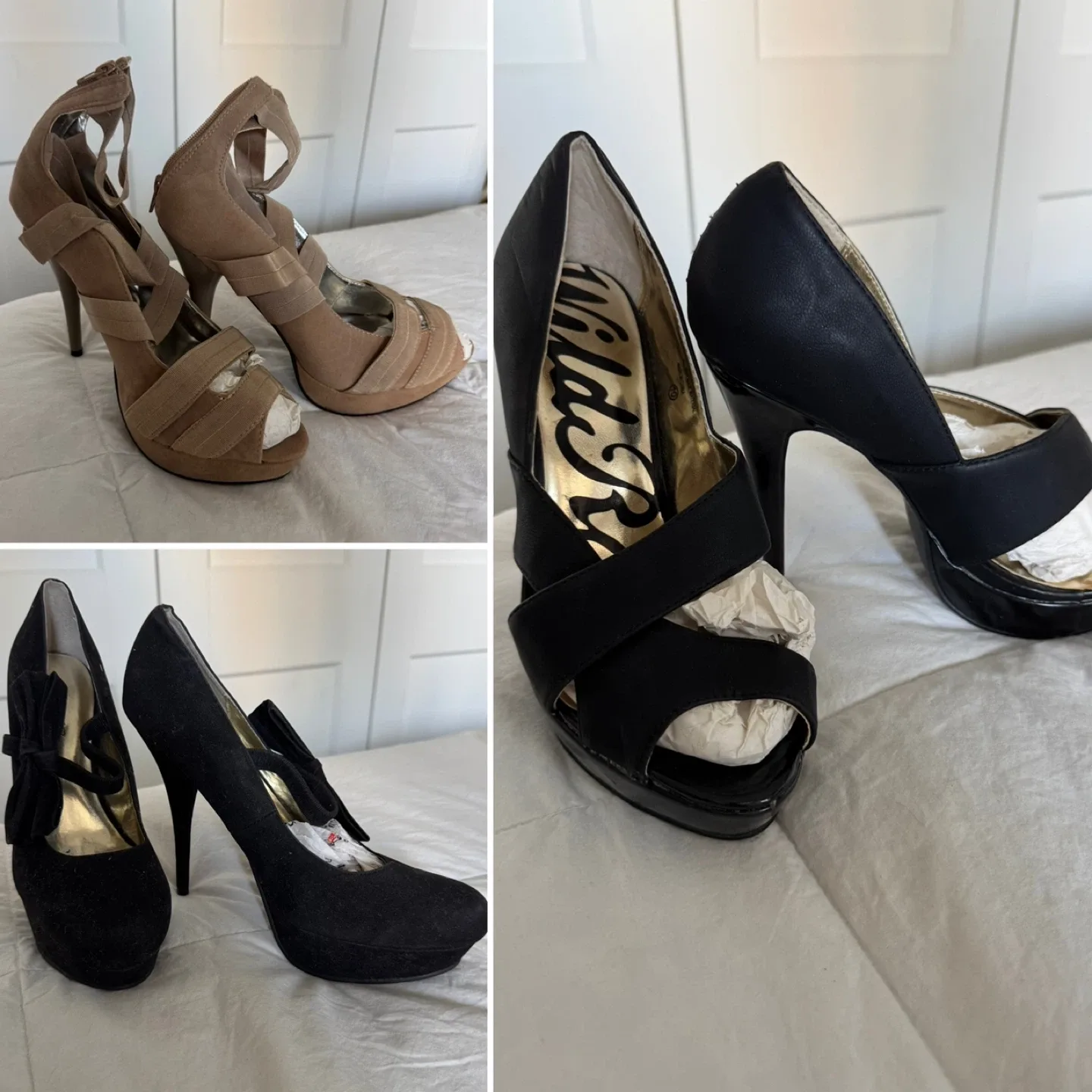 3 Pairs of BRAND NEW Ladies Size 10 platform heels 👠 for $25 thumbnail