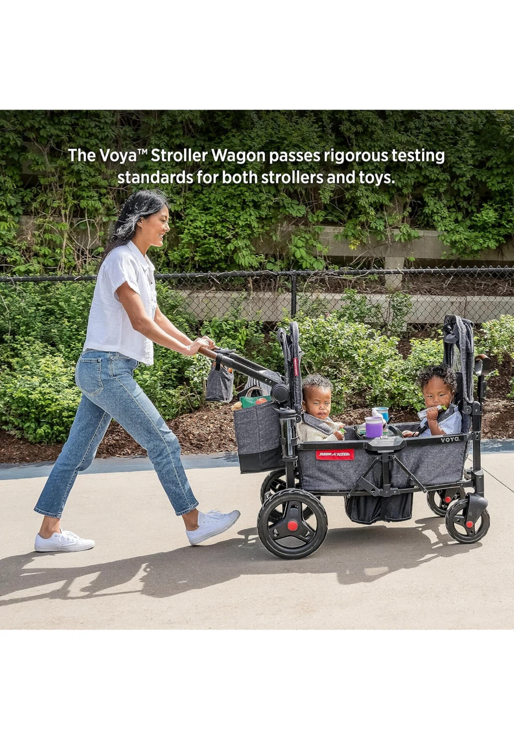 Radio Flyer Voya Stroller Wagon, 2 Seater Wagon Stroller - photo 2
