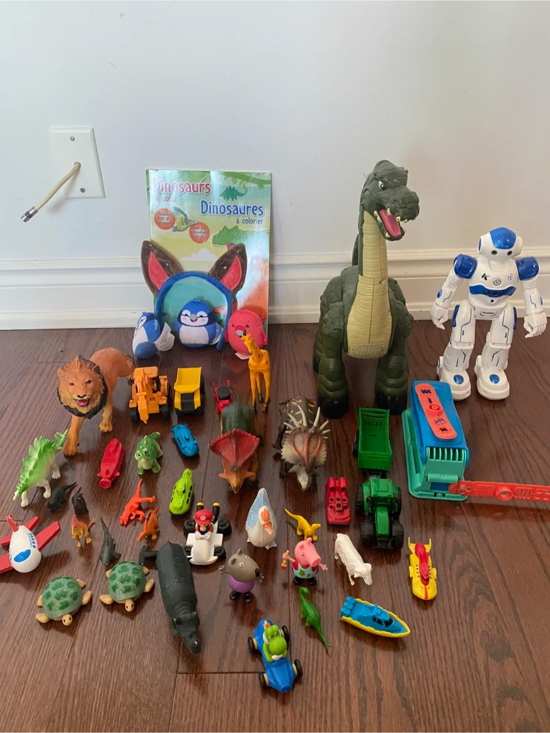 FREE - Mixed Toy Lot: Dinosaurs, Robot, Animals