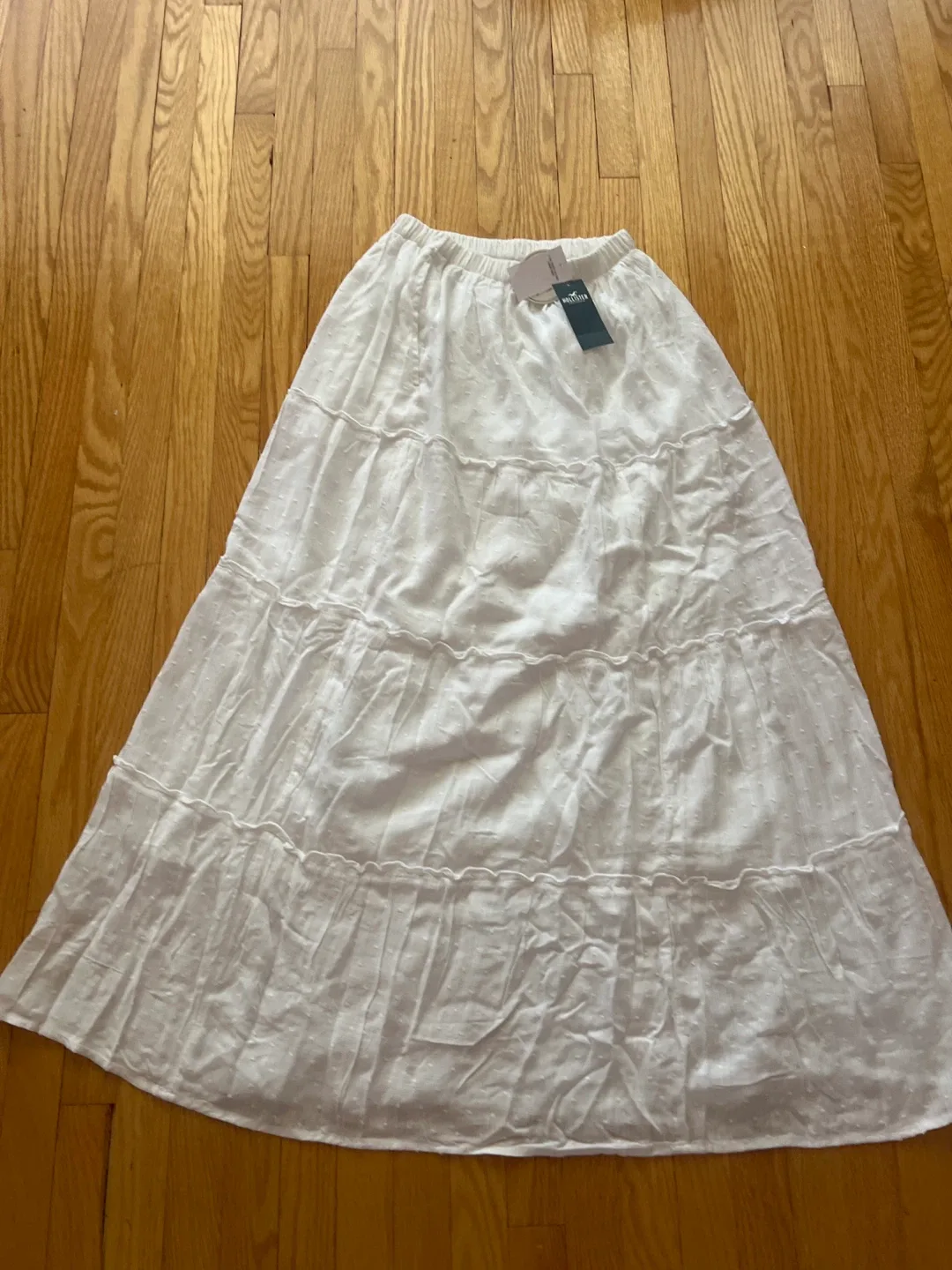Hollister White Tiered Maxi Skirt - New with Tags! thumbnail