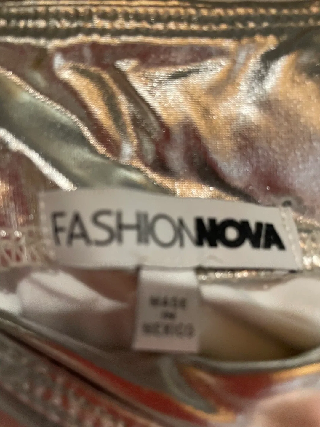 Fashion Nova Silver Mini Skirt image indicator(2)