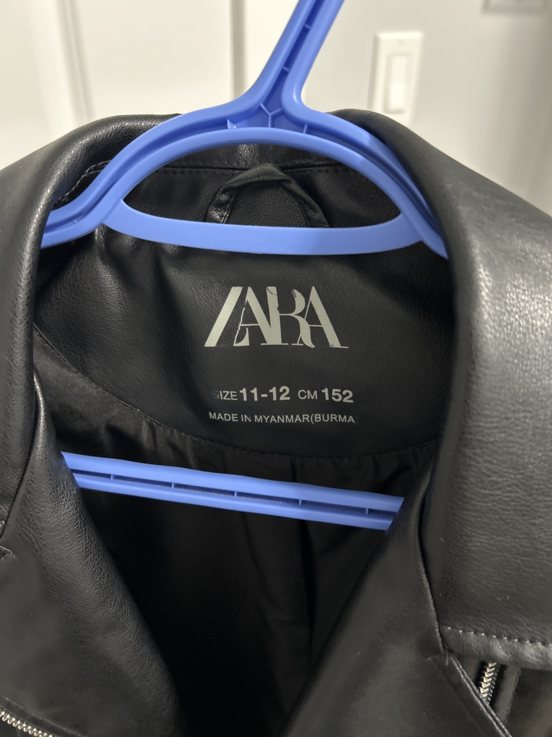 Zara Black Faux Leather Jacket Size S - photo 3