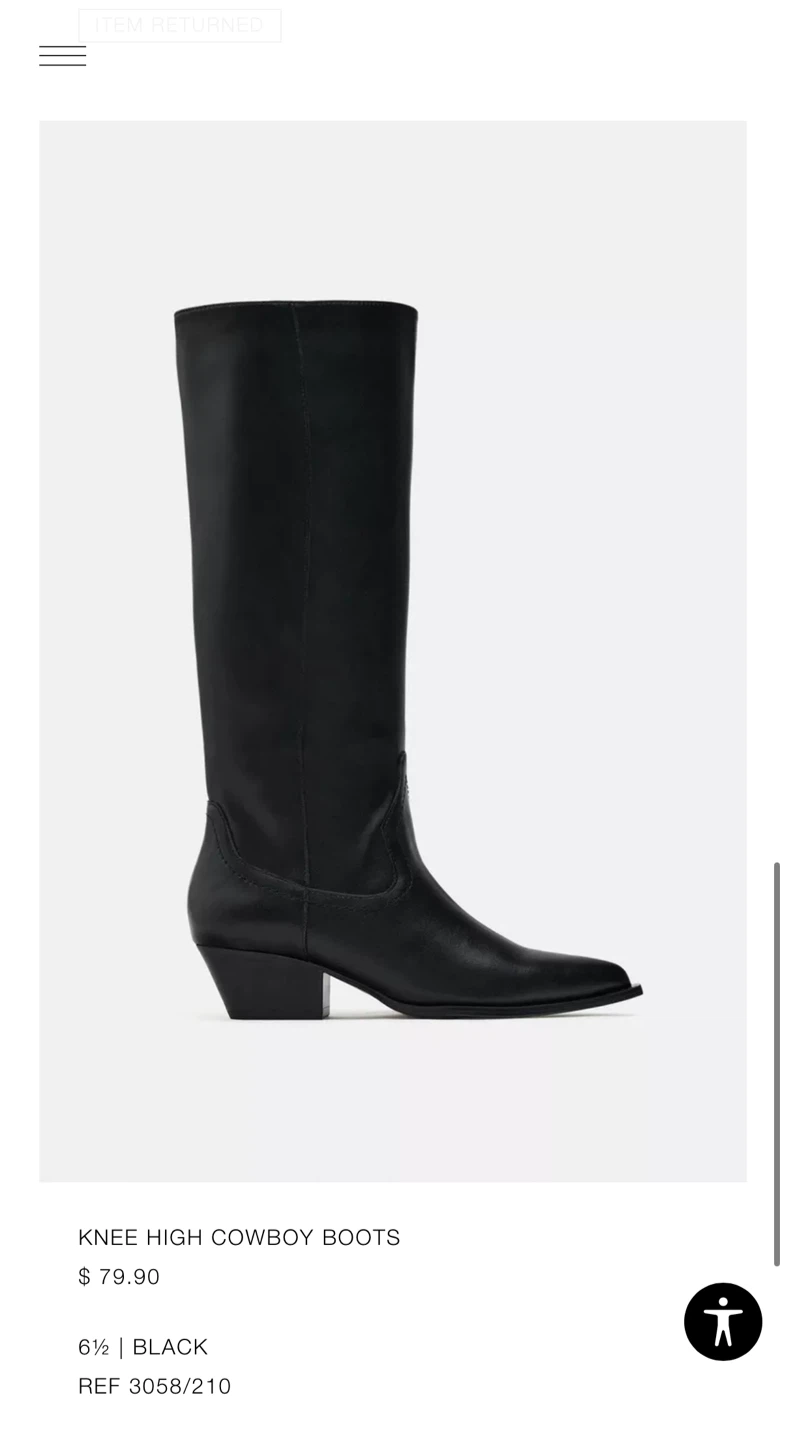 Zara Knee high Cowboy Boots - photo 5