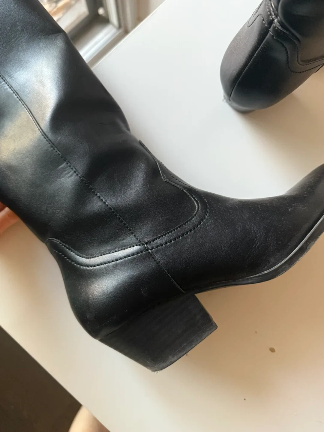 Zara Knee high Cowboy Boots