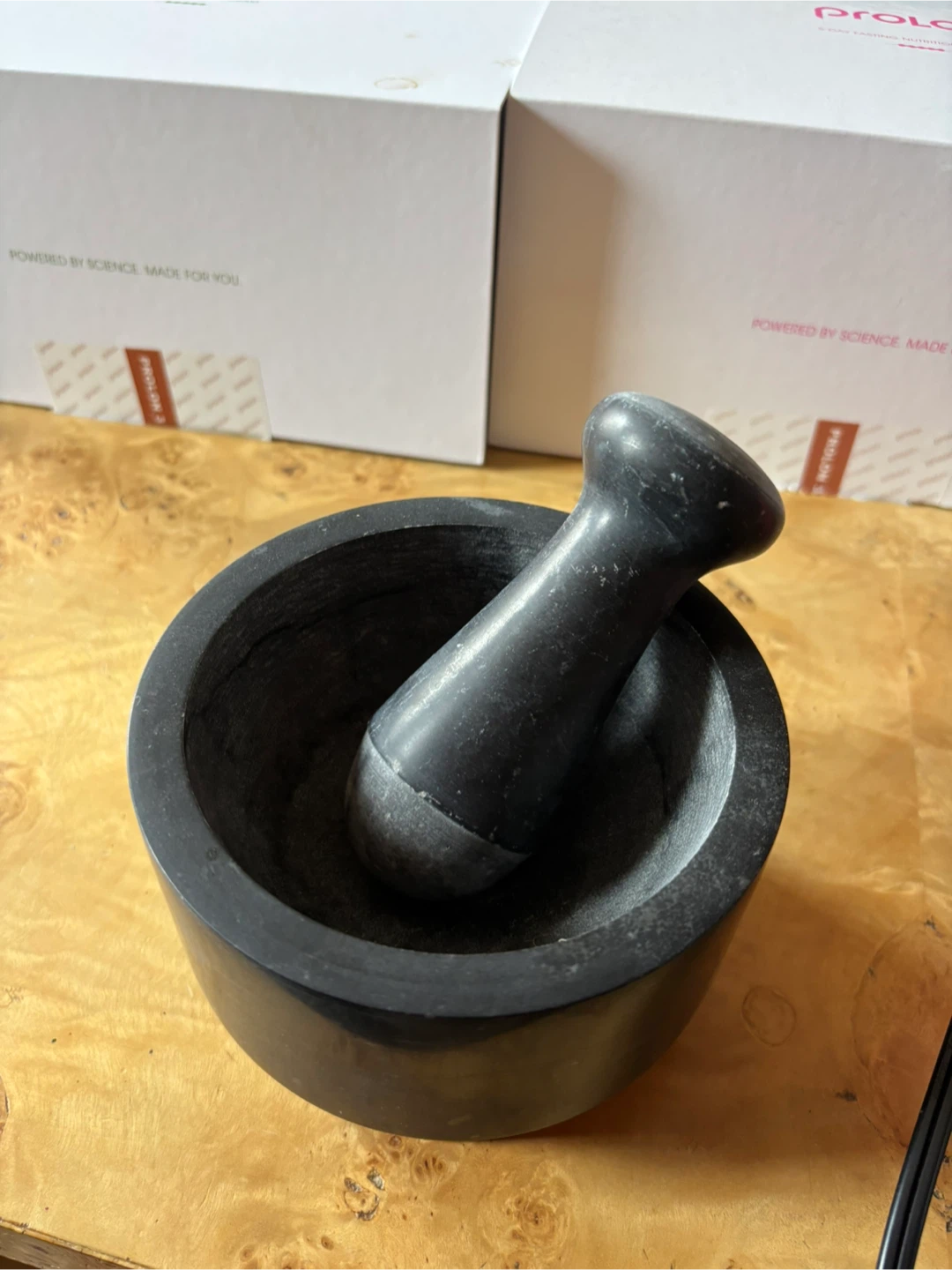 Black Mortar and Pestle Set