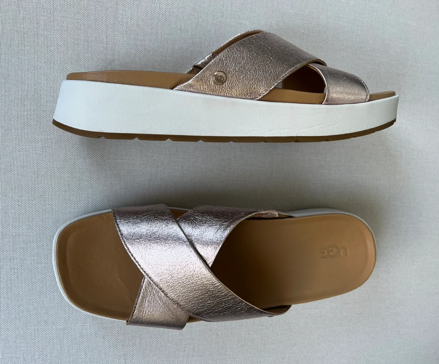 UGG Rose Gold Sandals Women Size 9.5 image indicator(2)