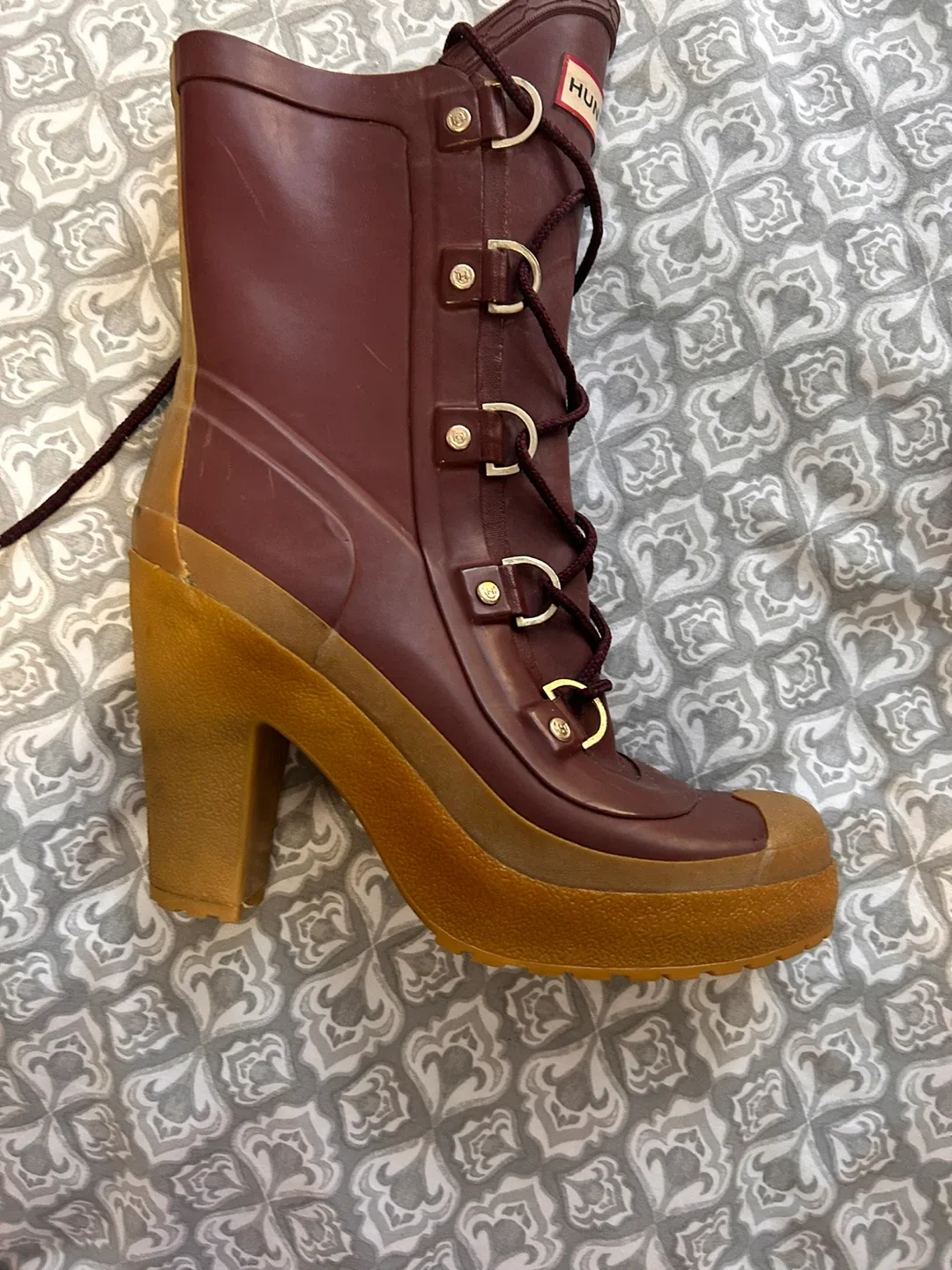 Hunter Women's Insulated Heeled Rain Boots - Size 7 image indicator(6)