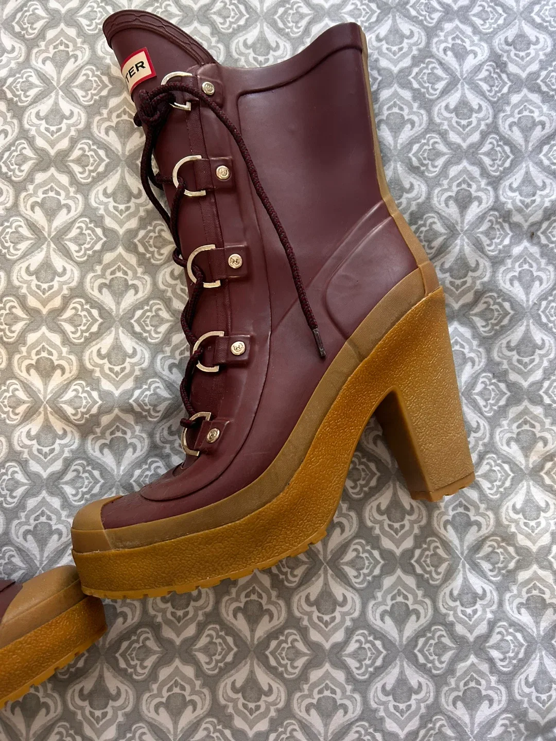 Hunter Women's Insulated Heeled Rain Boots - Size 7 image indicator(9)