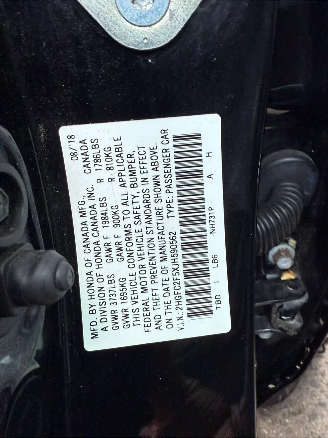 Honda Civic EX 2018 image indicator(9)