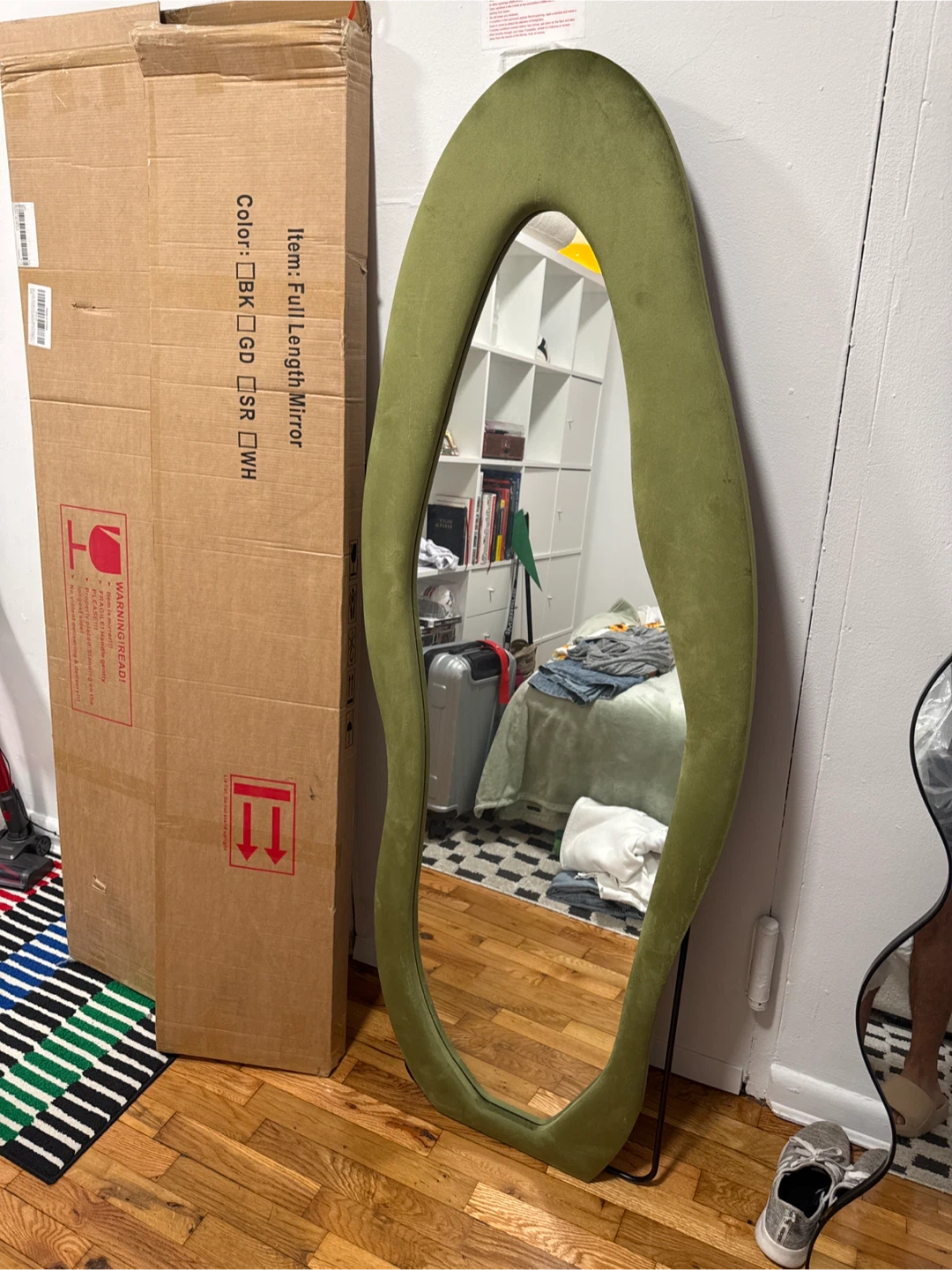 Full Length Mirror - Irregular Green