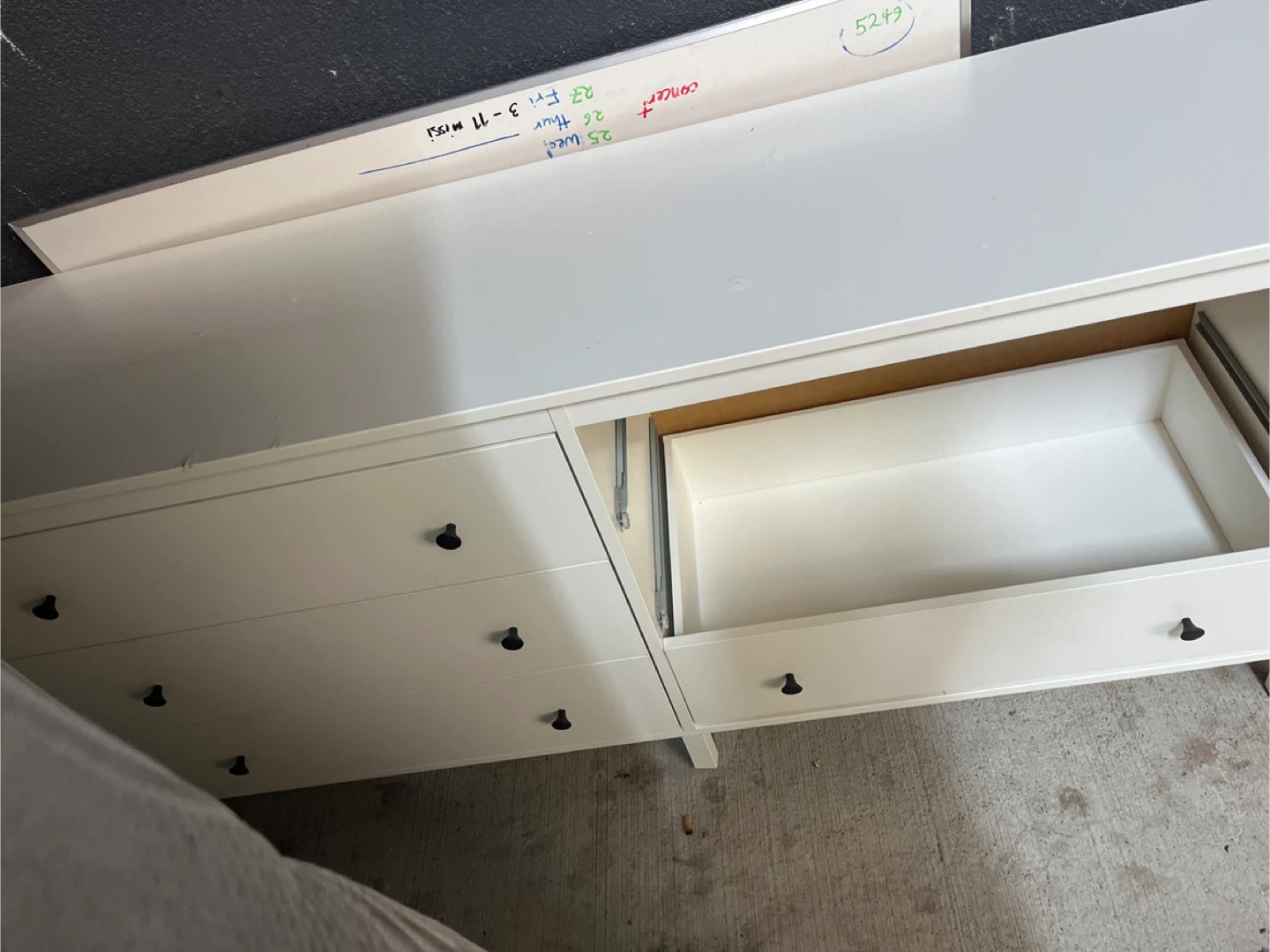 White Dresser with Drawers