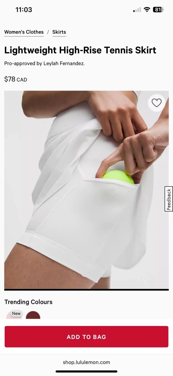 Lululemon White Tennis Skirt - Size 10 image indicator(2)