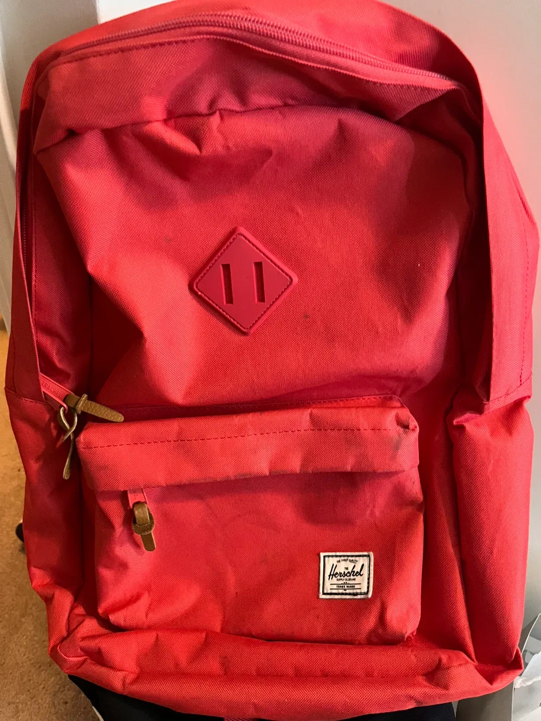 Red Herschel backpack
