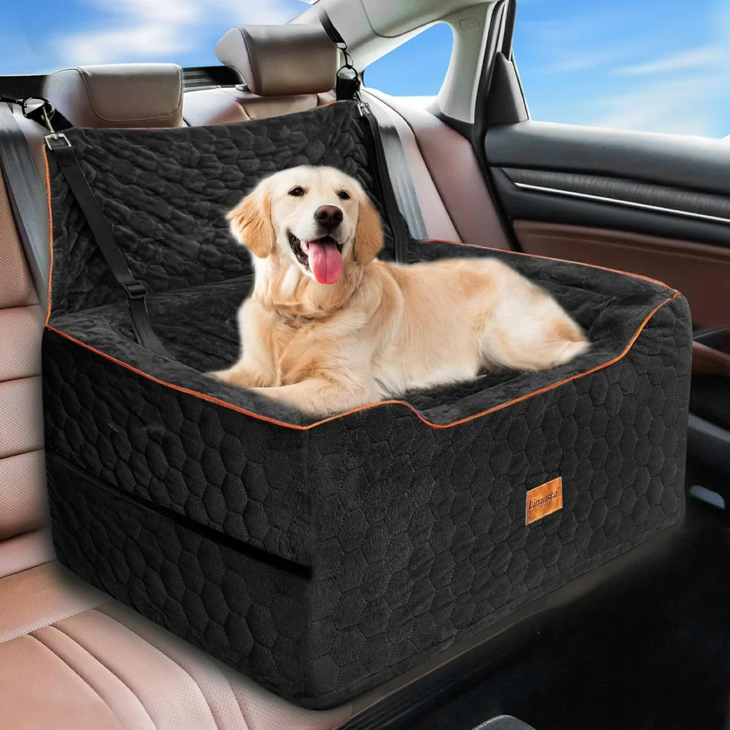 Lingusta Large Pet Car Seat - Black - New thumbnail