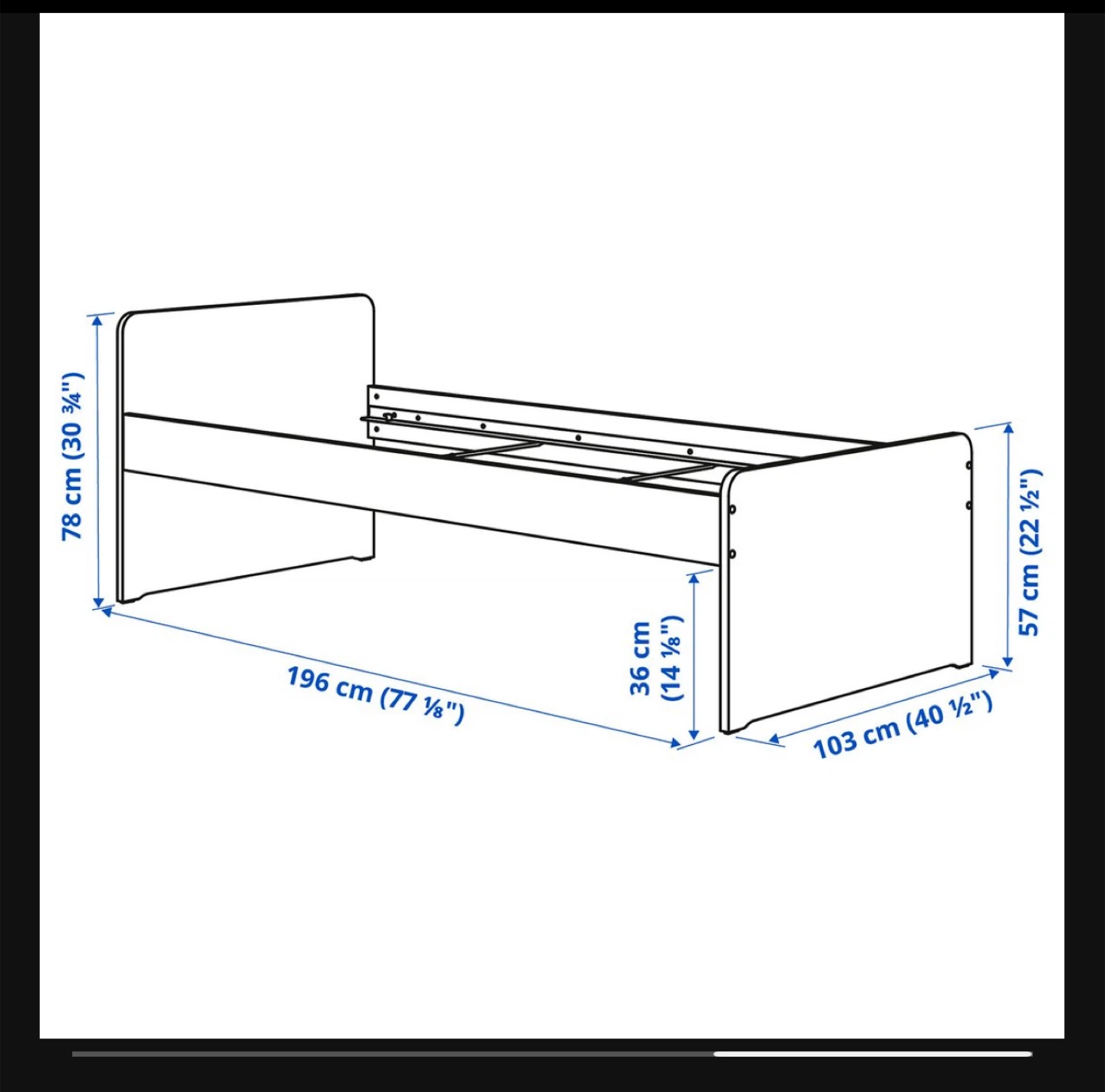 IKEA SLÄKT Bed frame with mattress - photo 2