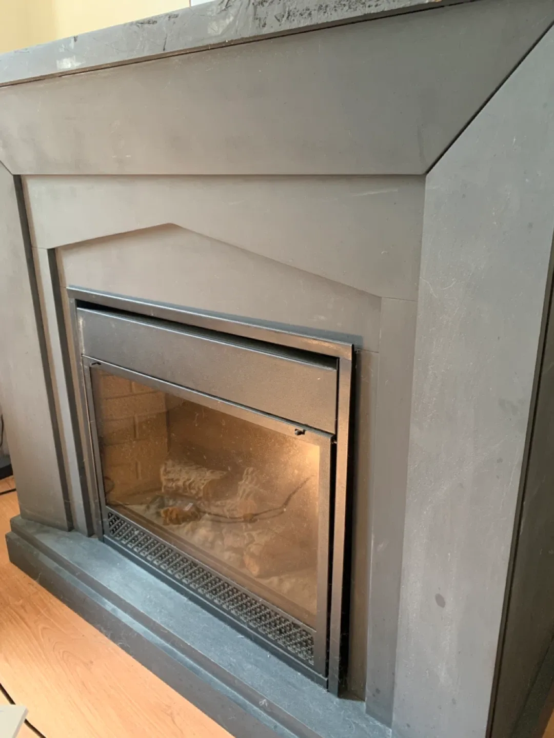 Grey Electric Fireplace
