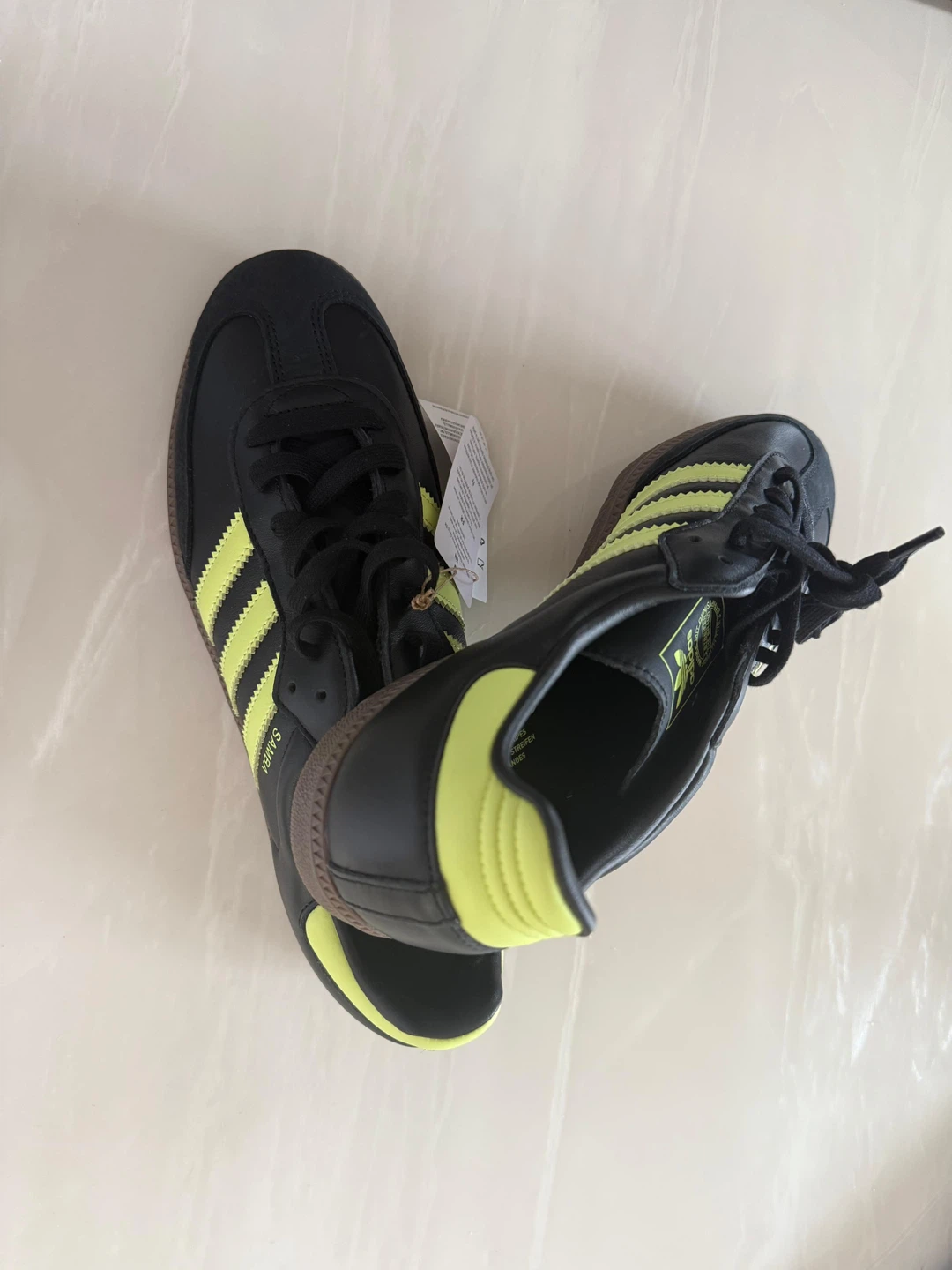Adidas Samba Black/Acid Mint - Size 11
