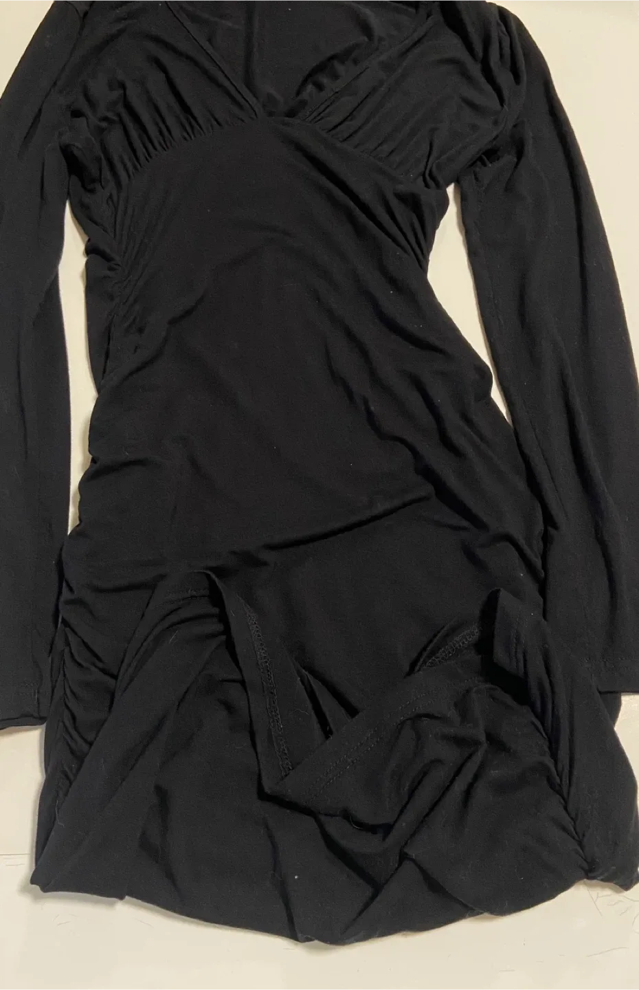 black stretchy snatched dress medium thumbnail