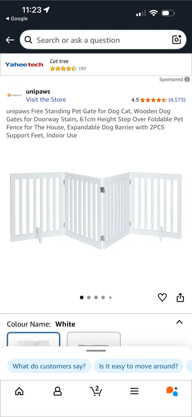 Brand New Pet Gate NEW in the Box 80”w x 24”H retails $134.46 thumbnail
