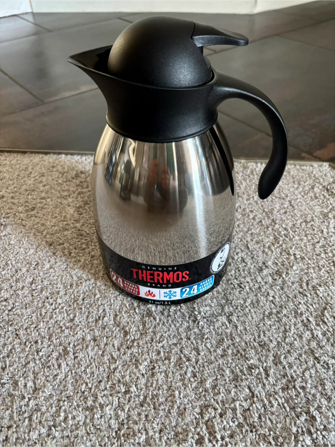 Thermos Brand Stainless Steel Carafe 1.5L