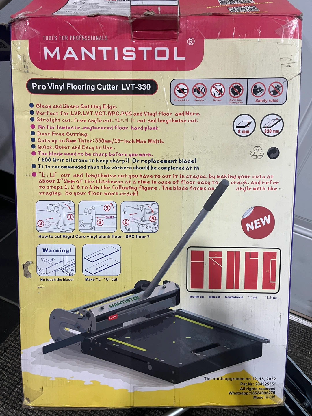 MANTISTOL Pro Vinyl Flooring Cutter LVT-330