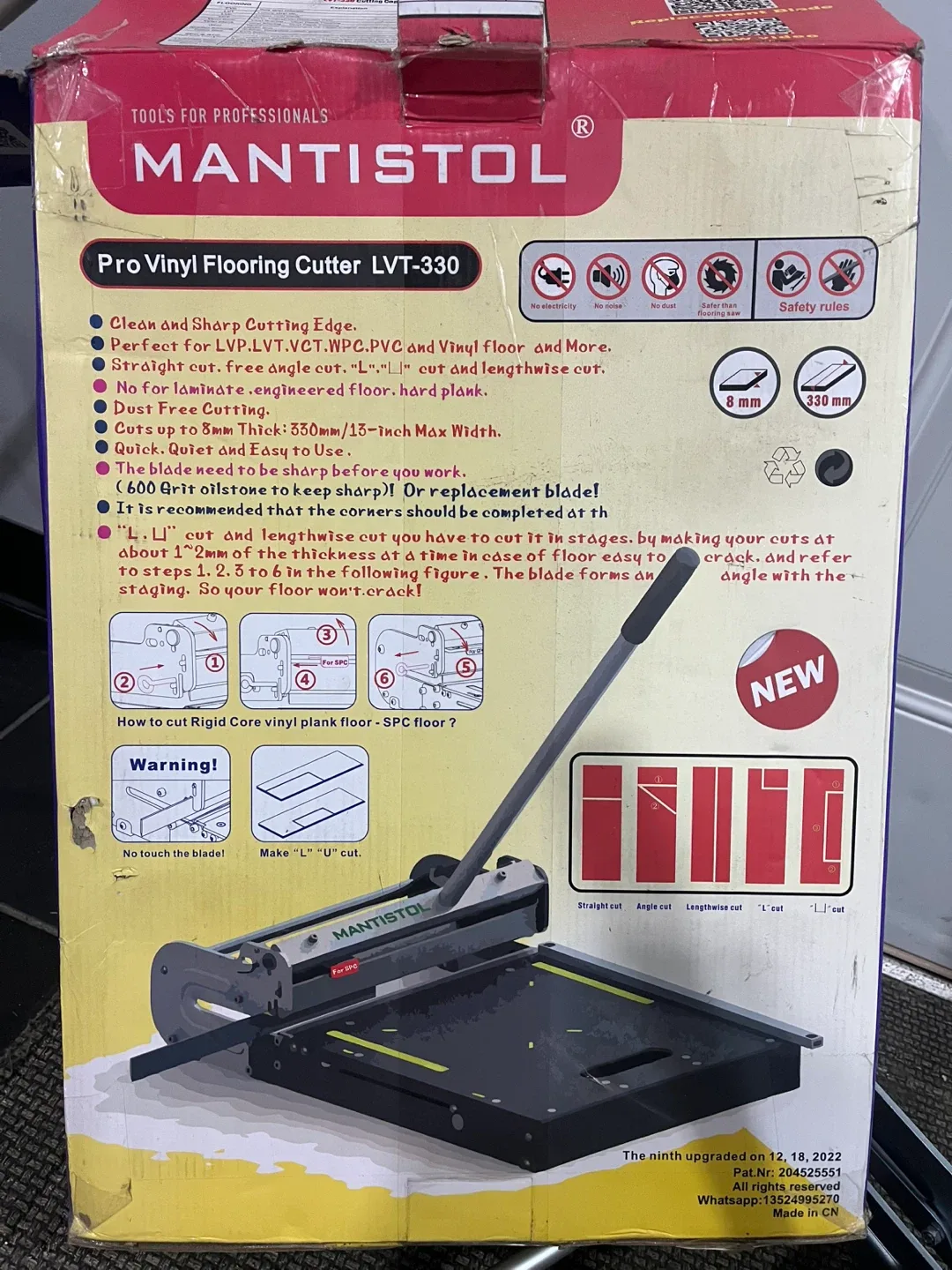 MANTISTOL Pro Vinyl Flooring Cutter LVT-330 thumbnail