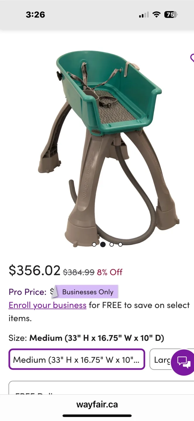 Booster Bath Elevated Pet Bathing Tub  for S/M dogs image indicator(5)