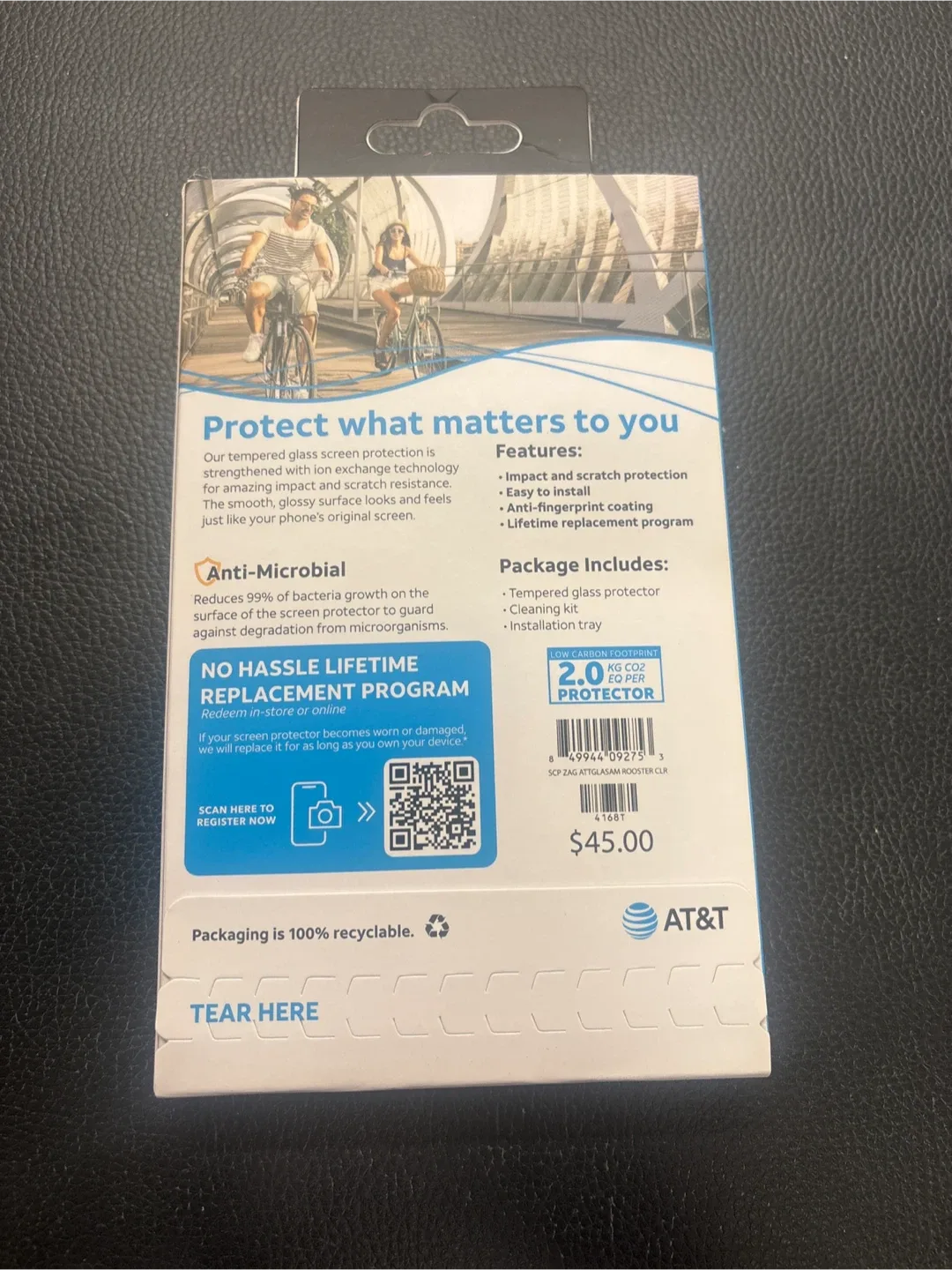 New AT&T Tempered Glass Screen Protector for iPhone 16 image indicator(2)