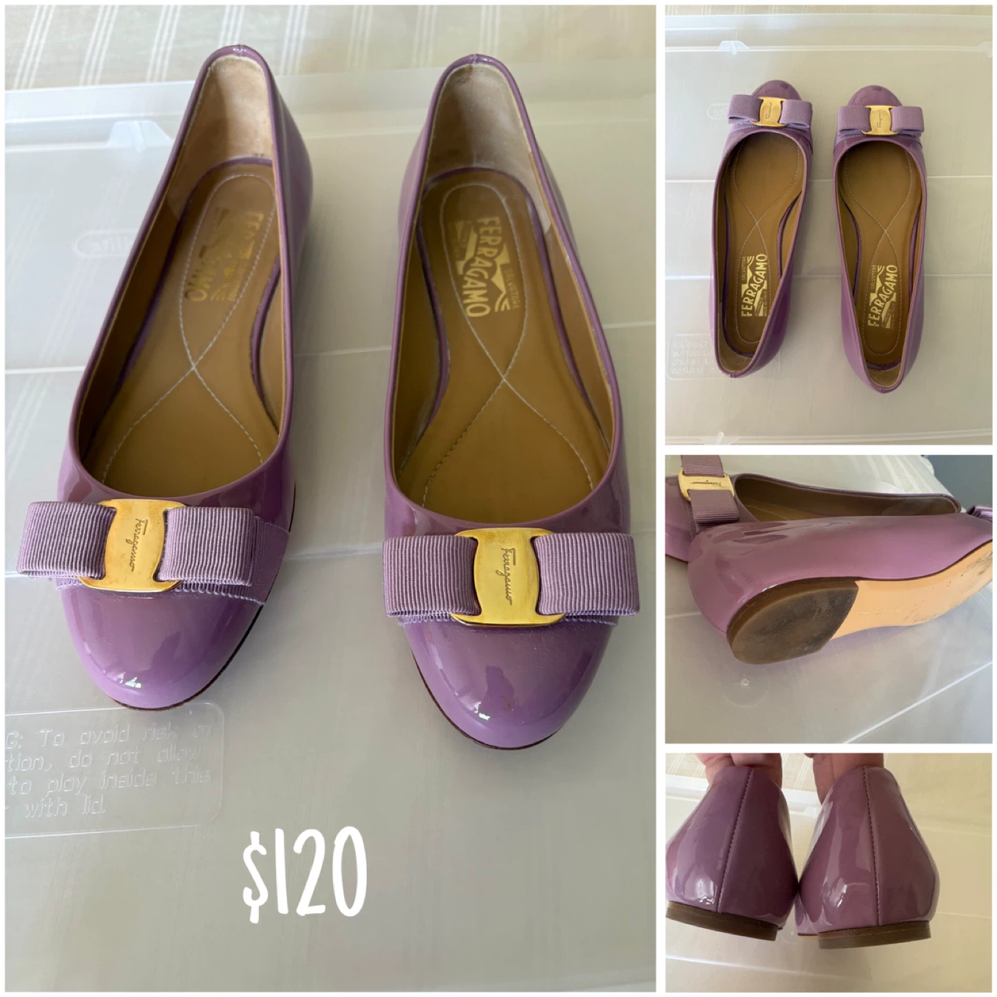 Salvatore Ferragamo Lavender Ballet Flats - photo 5