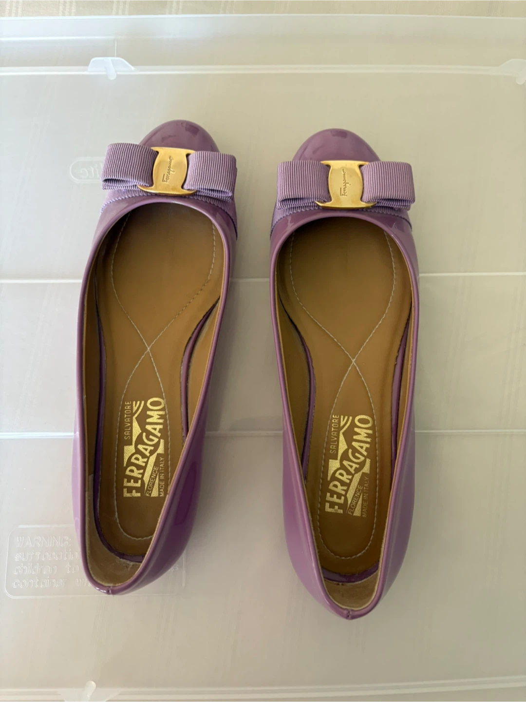Salvatore Ferragamo Lavender Ballet Flats