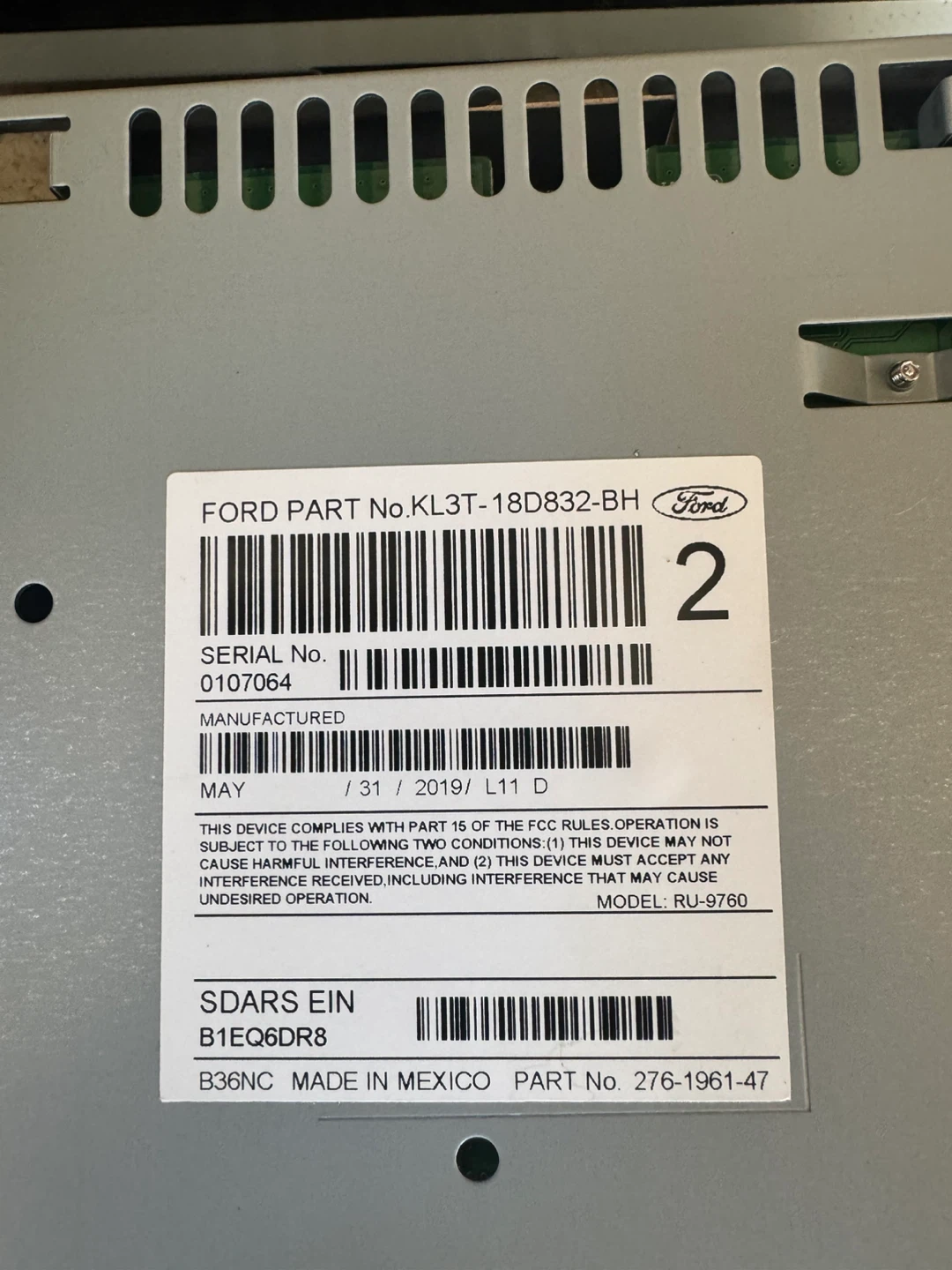 Ford KL3T-18D832-BH Car Radio - photo 2