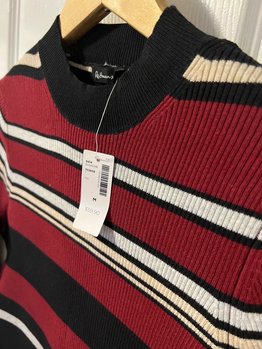 Brand new Reitmans Striped Knit Dress - Size M image indicator(2)