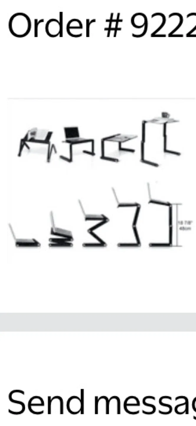 Adjustable Laptop Desk with Cooling Fan thumbnail