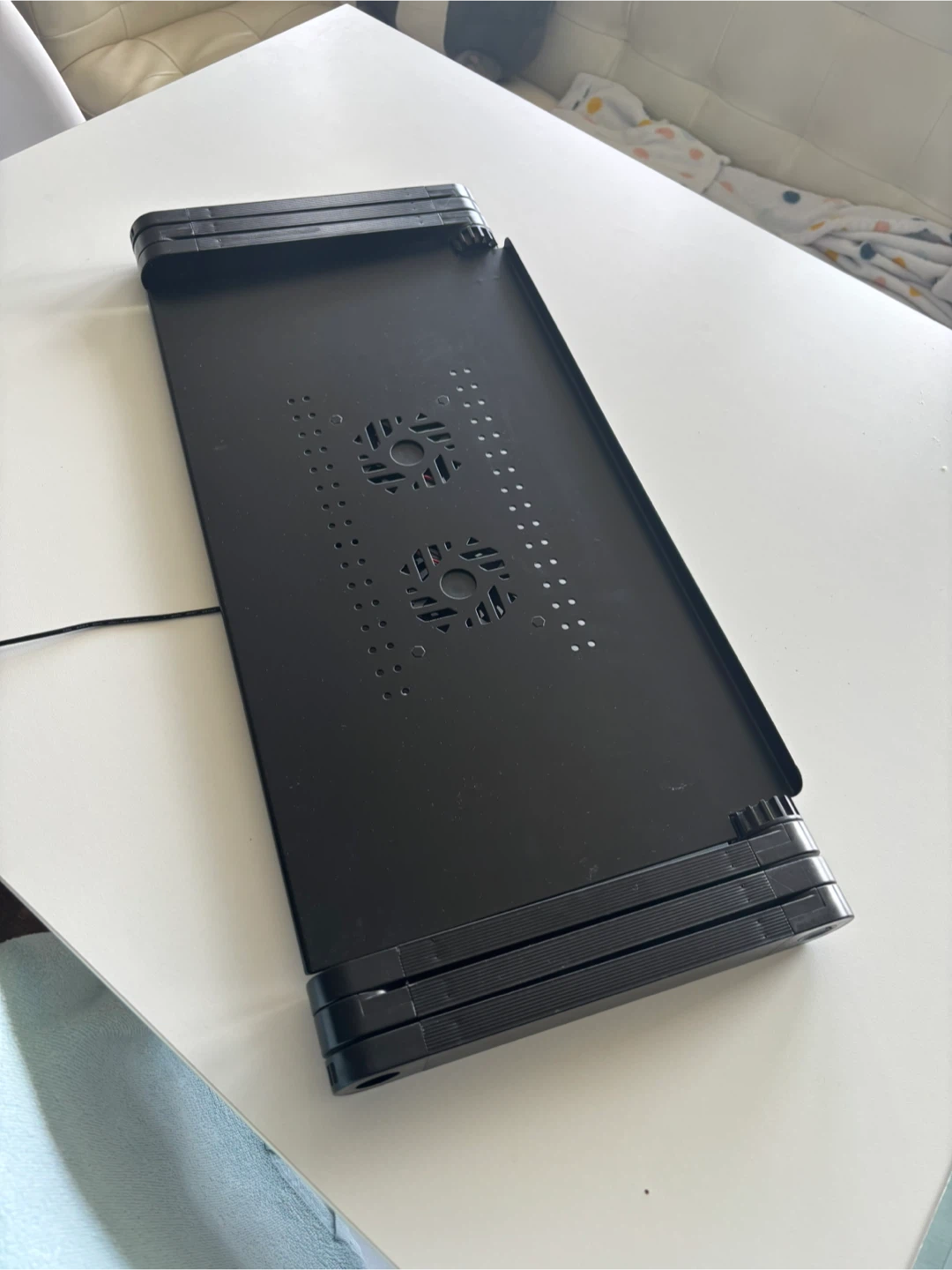 Adjustable Laptop Desk with Cooling Fan - photo 3